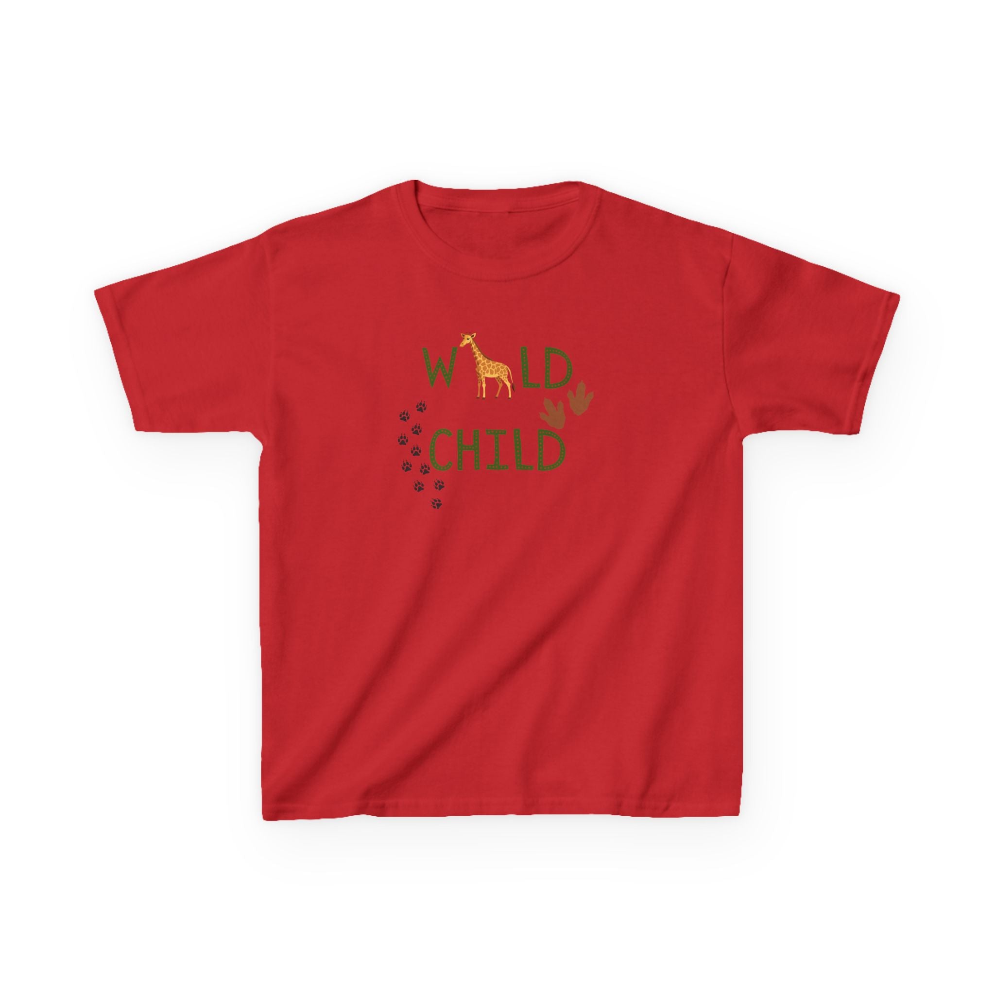 Kids Tee - "Wild Child" Safari Giraffe Graphic