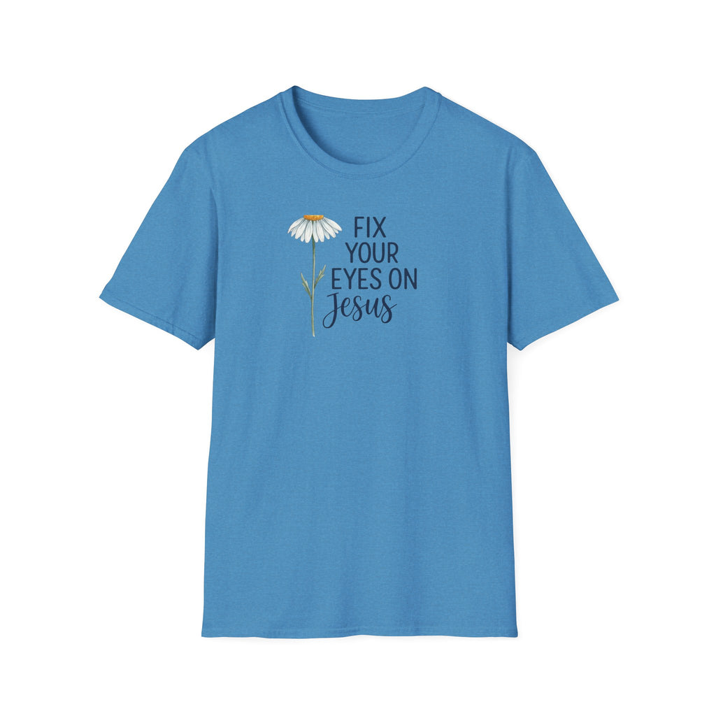 “Fix Your Eyes on Jesus” Daisy Christian Tee