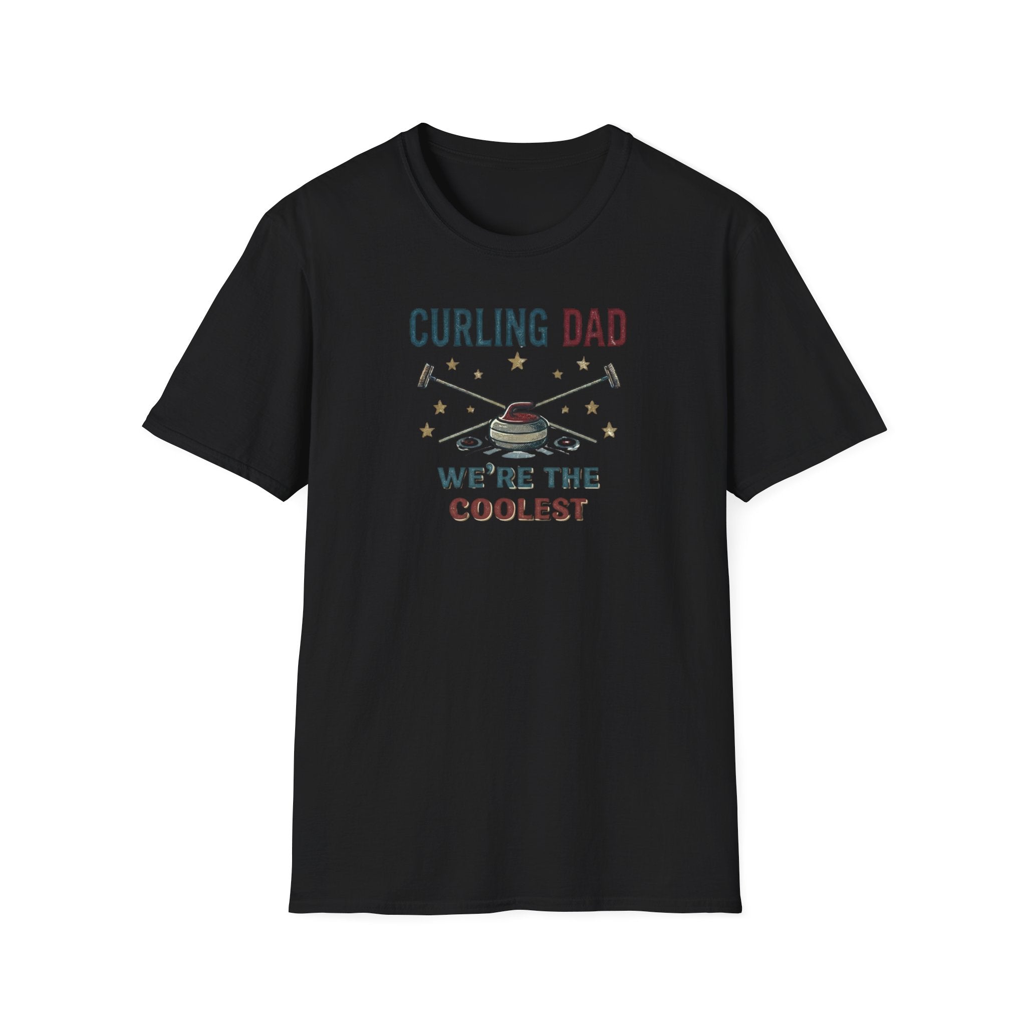 Curling Dad T-Shirt — "We're the Coolest" Retro Curling Family Tee