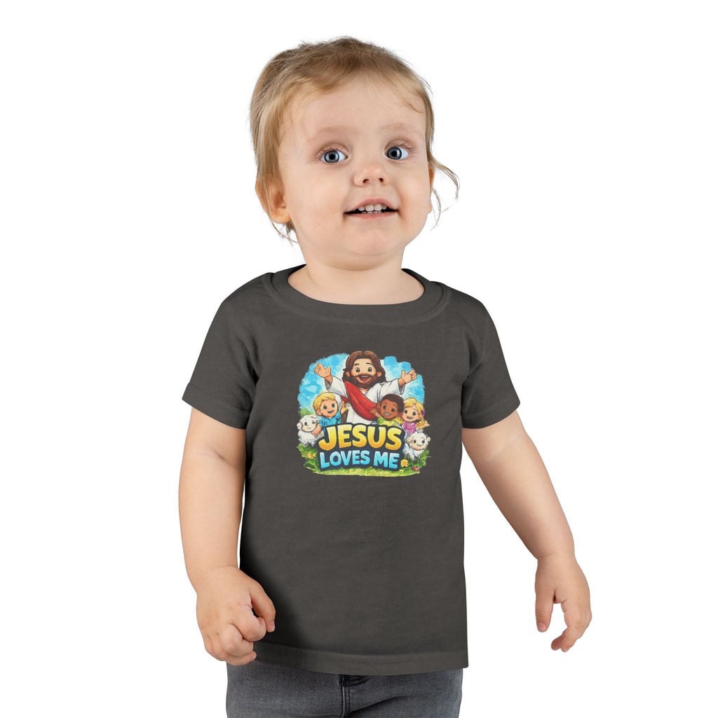 Toddler T-Shirt - "Jesus Loves Me" Cute Christian Kids Tee