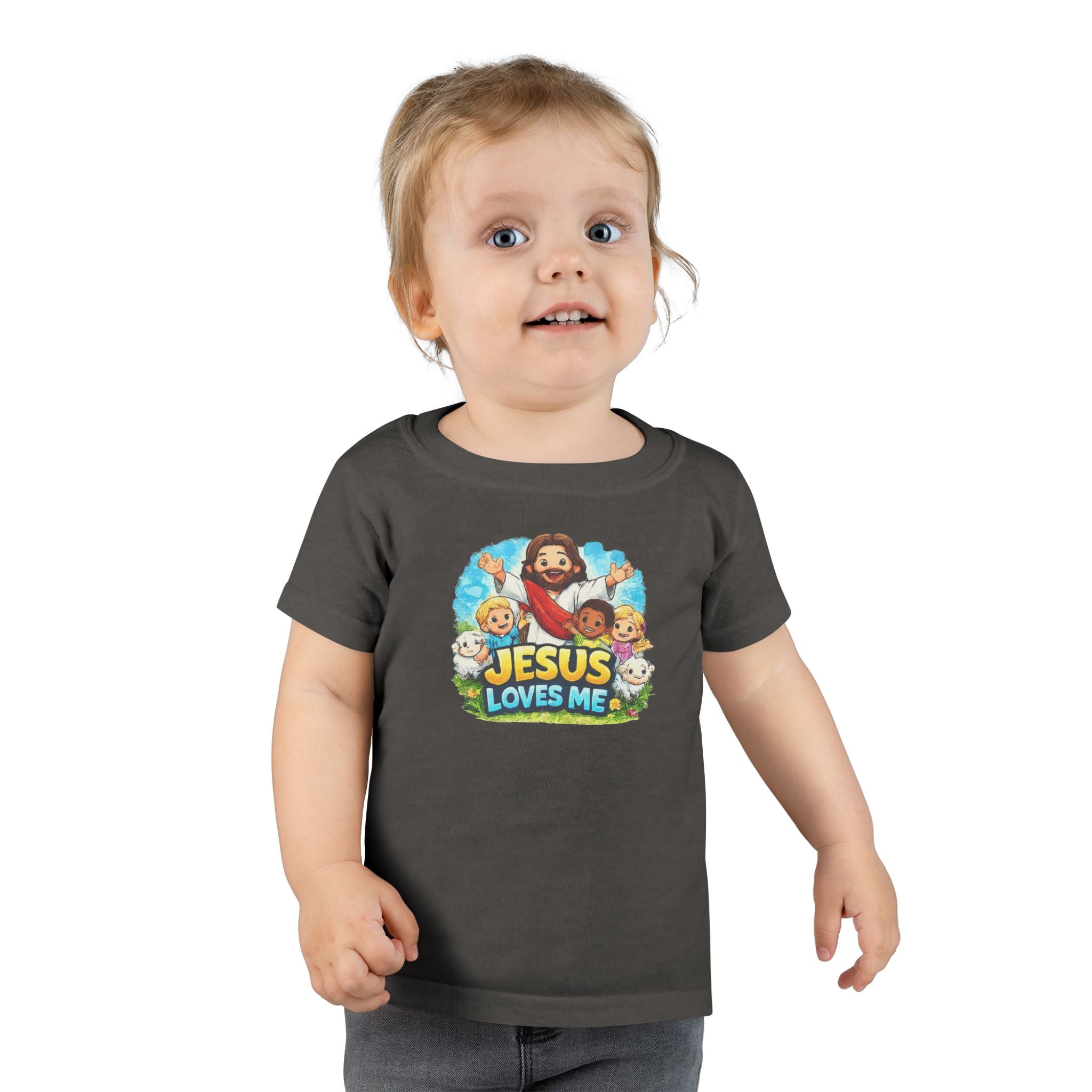 Toddler T-Shirt - "Jesus Loves Me" Cute Christian Kids Tee