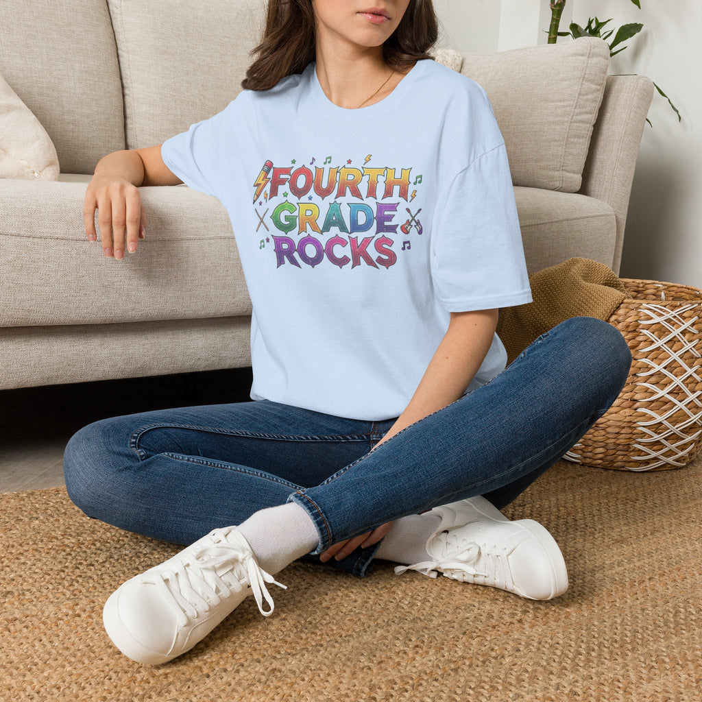 Fourth Grade Rocks T-Shirt — Colorful Teacher/Student Appreciation Tee
