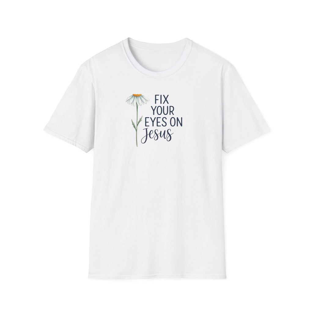 “Fix Your Eyes on Jesus” Daisy Christian Tee