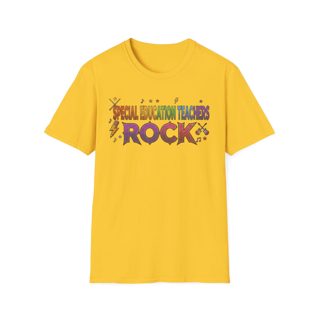 Special Education Teachers Rock T-Shirt — Colorful Teacher Appreciation Tee