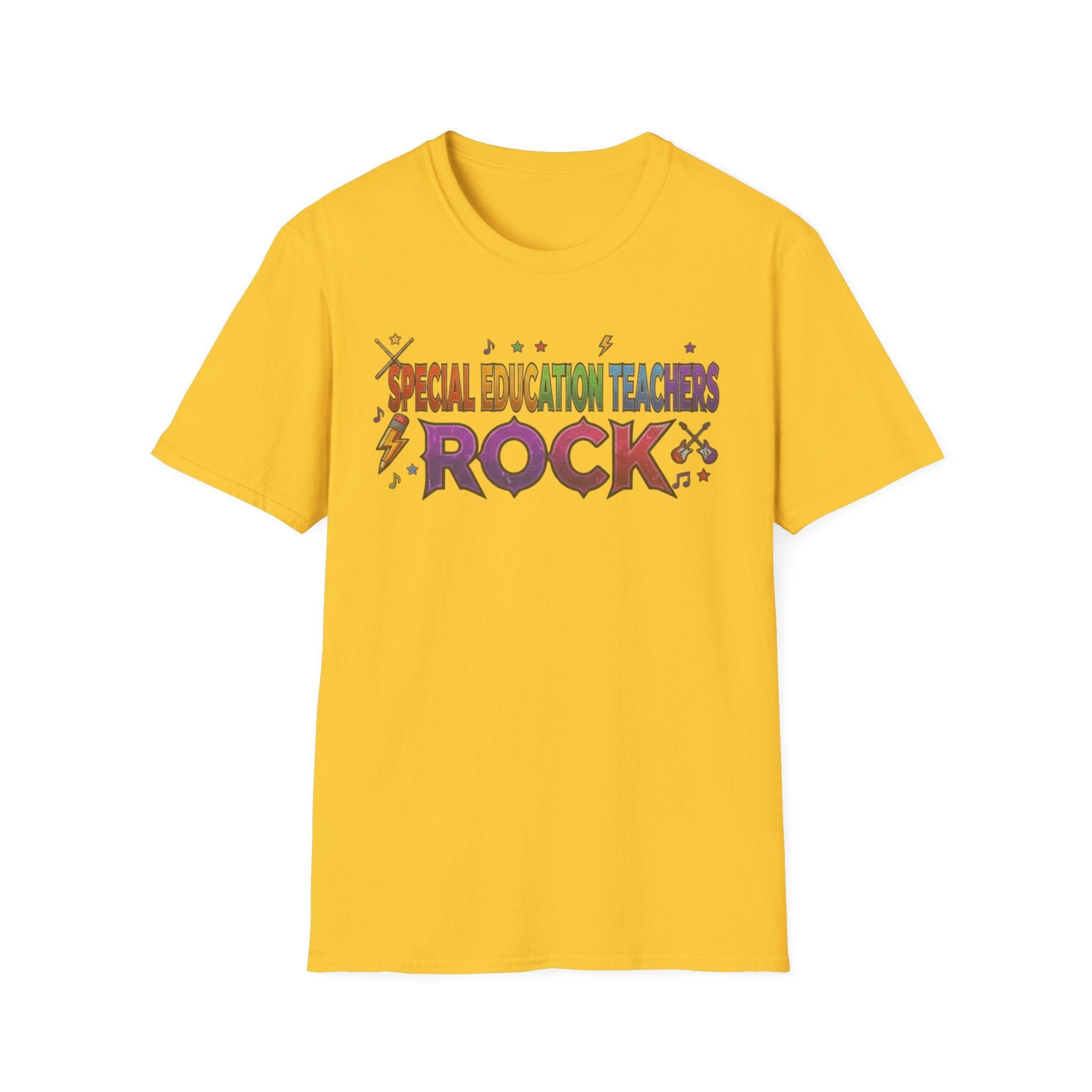 Special Education Teachers Rock T-Shirt — Colorful Teacher Appreciation Tee