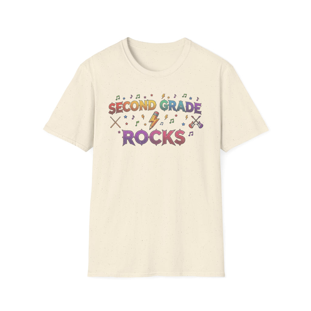 Second Grade Rocks T-Shirt — Fun Teacher & Student School Spirit Tee
