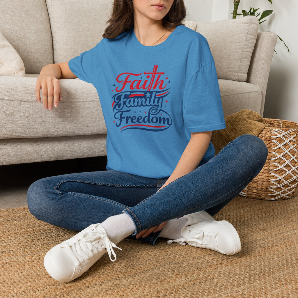 Faith Family Freedom T-Shirt — Patriotic Christian Tee