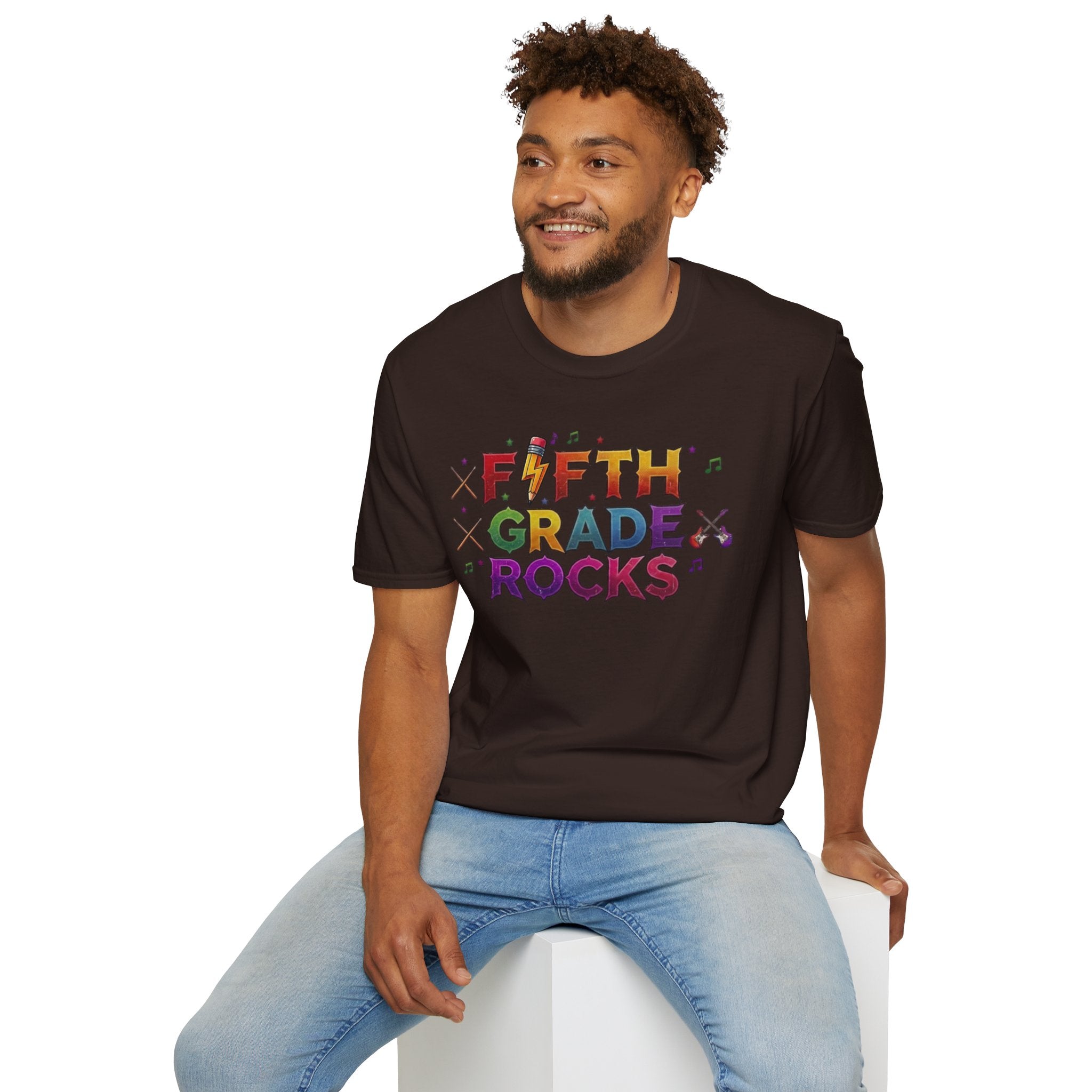 Fifth Grade Rocks T-Shirt — Colorful Back-to-School Teacher & Student Tee
