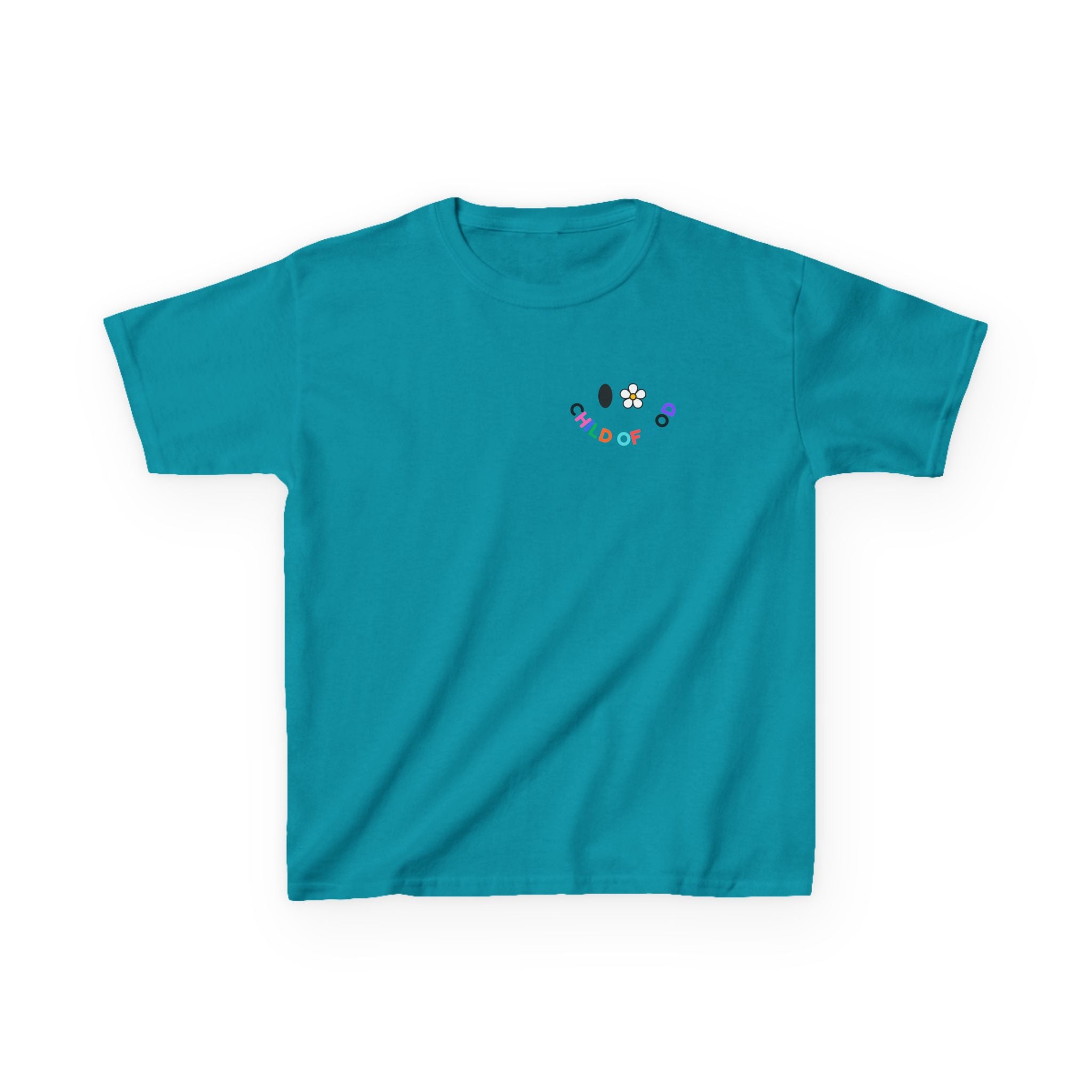 Child of God Kids Tee — Floral Daisy Christian T‑Shirt for Girls & Boys
