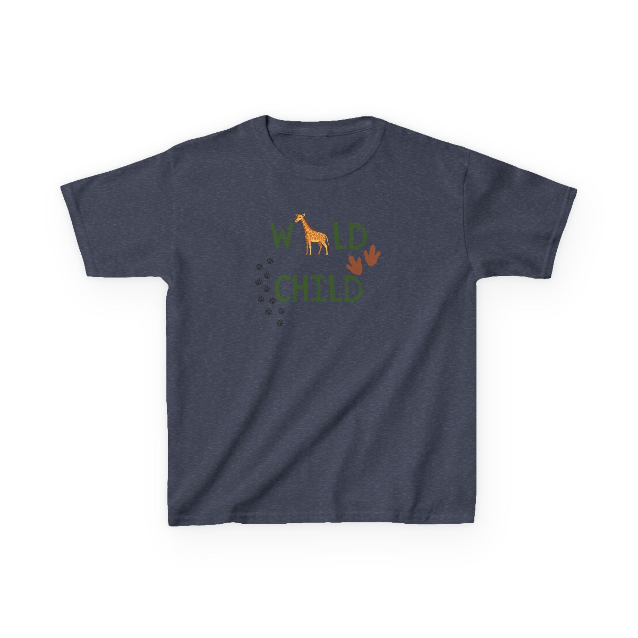 Kids Tee - "Wild Child" Safari Giraffe Graphic