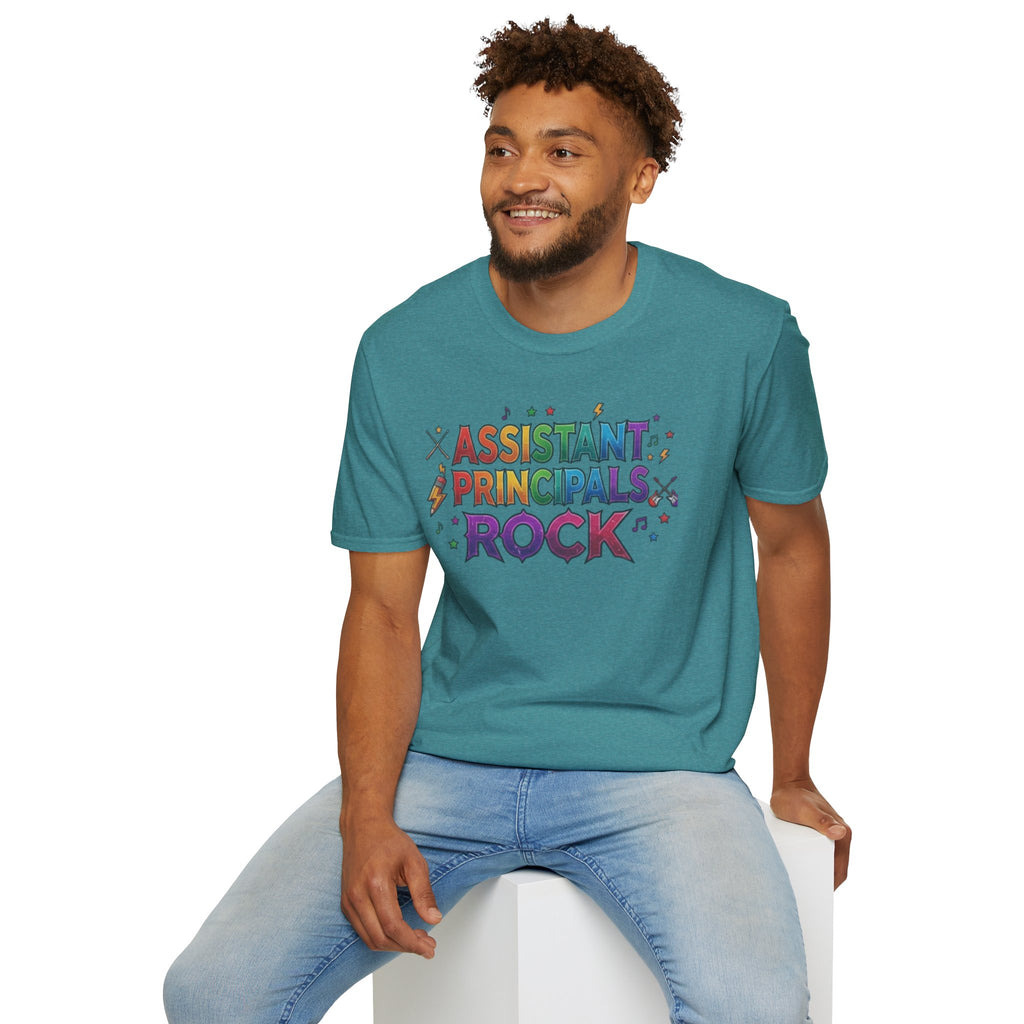 Assistant Principals Rock T-Shirt — Colorful Retro School Leader Appreciation Tee