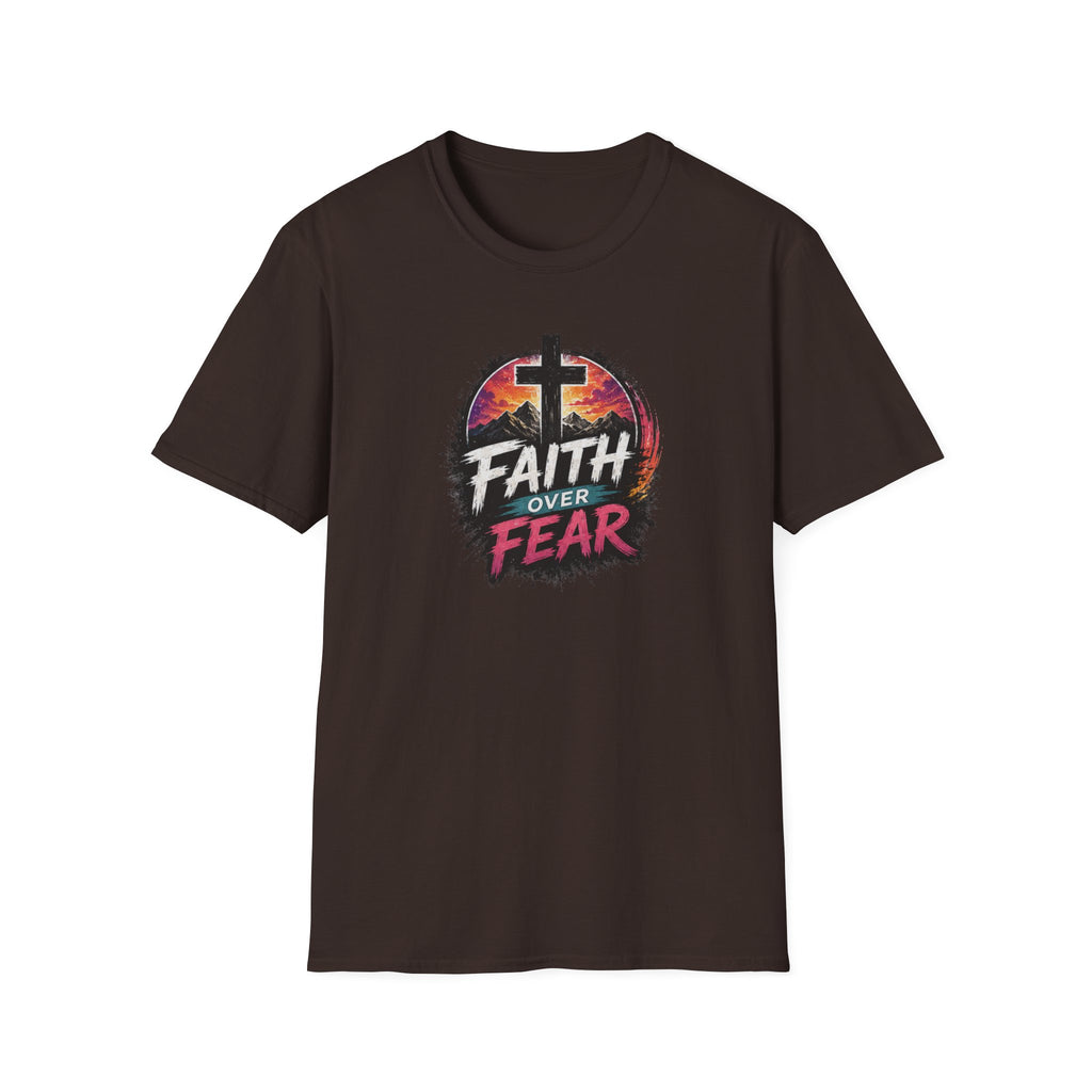 Faith Over Fear T‑Shirt — Christian Cross Inspirational Tee