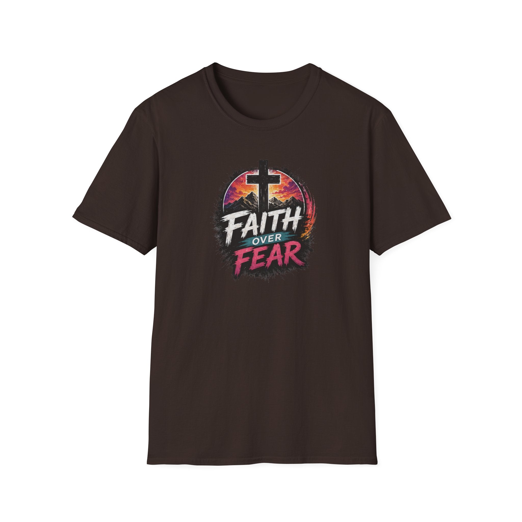 Faith Over Fear T‑Shirt — Christian Cross Inspirational Tee