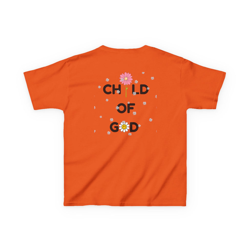 Child of God Kids Tee — Floral Daisy Christian T‑Shirt for Girls & Boys