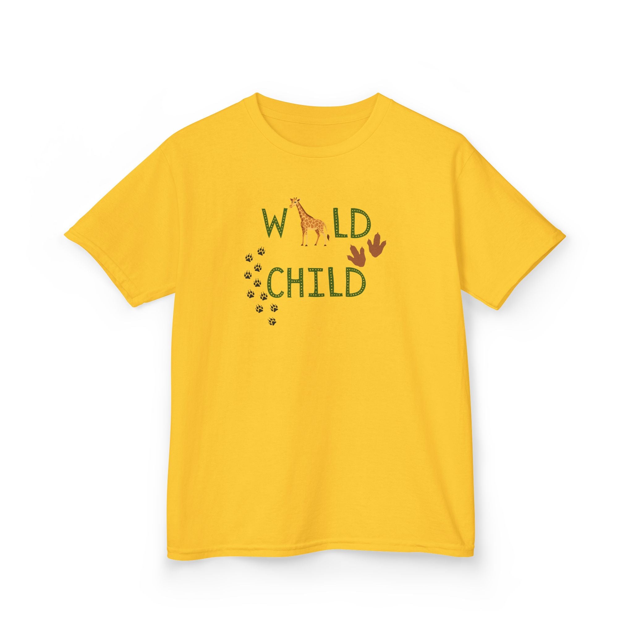 Kids Tee - "Wild Child" Safari Giraffe Graphic
