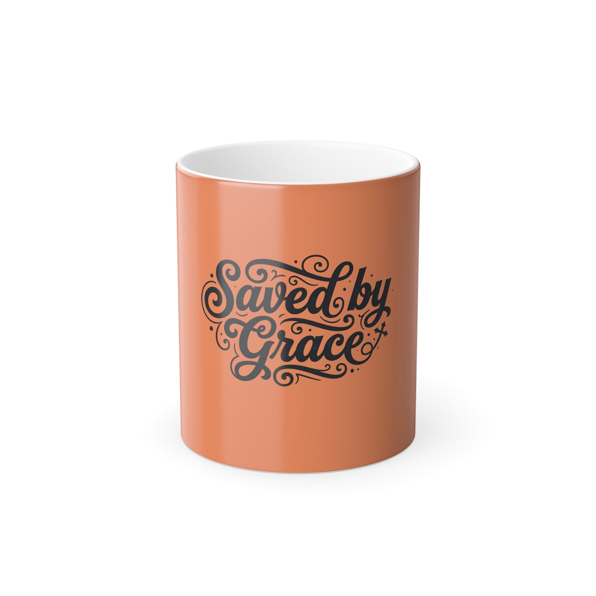 Saved by Grace Color-Changing Mug — 11 oz Inspirational Christian Coffee Cup