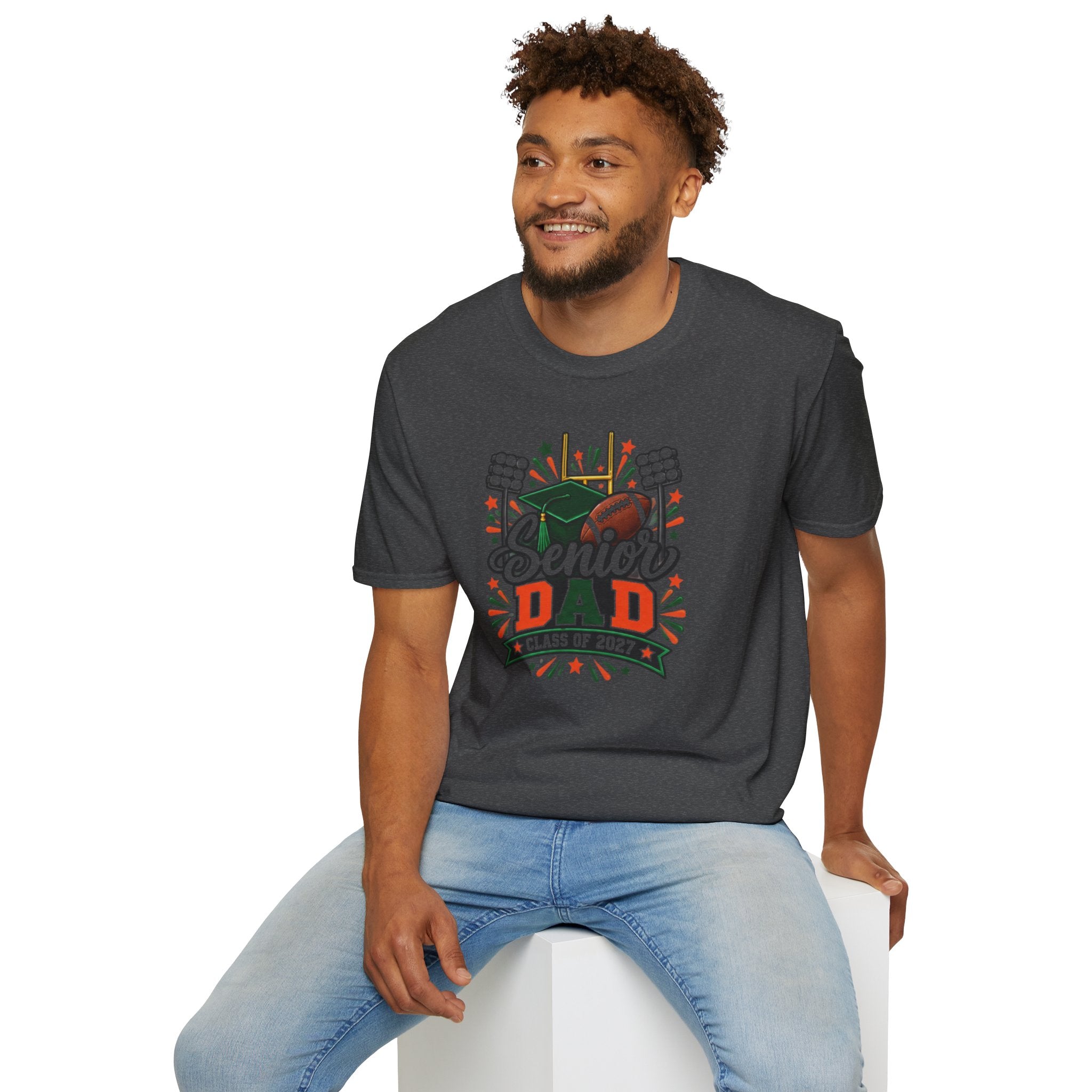 Senior Dad T-Shirt — Class of 2027 Football & Graduation Celebration Tee
