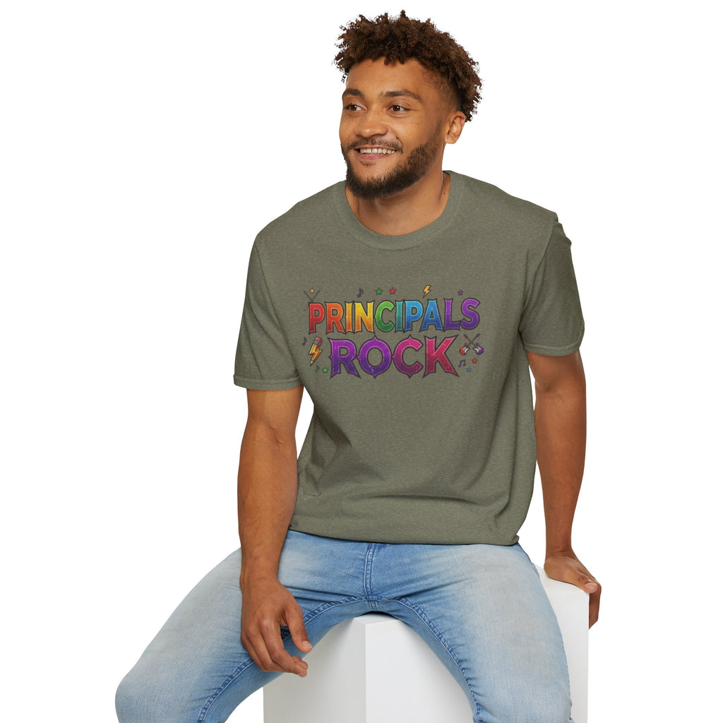 Principals Rock T-Shirt — Colorful School Leader Appreciation Tee