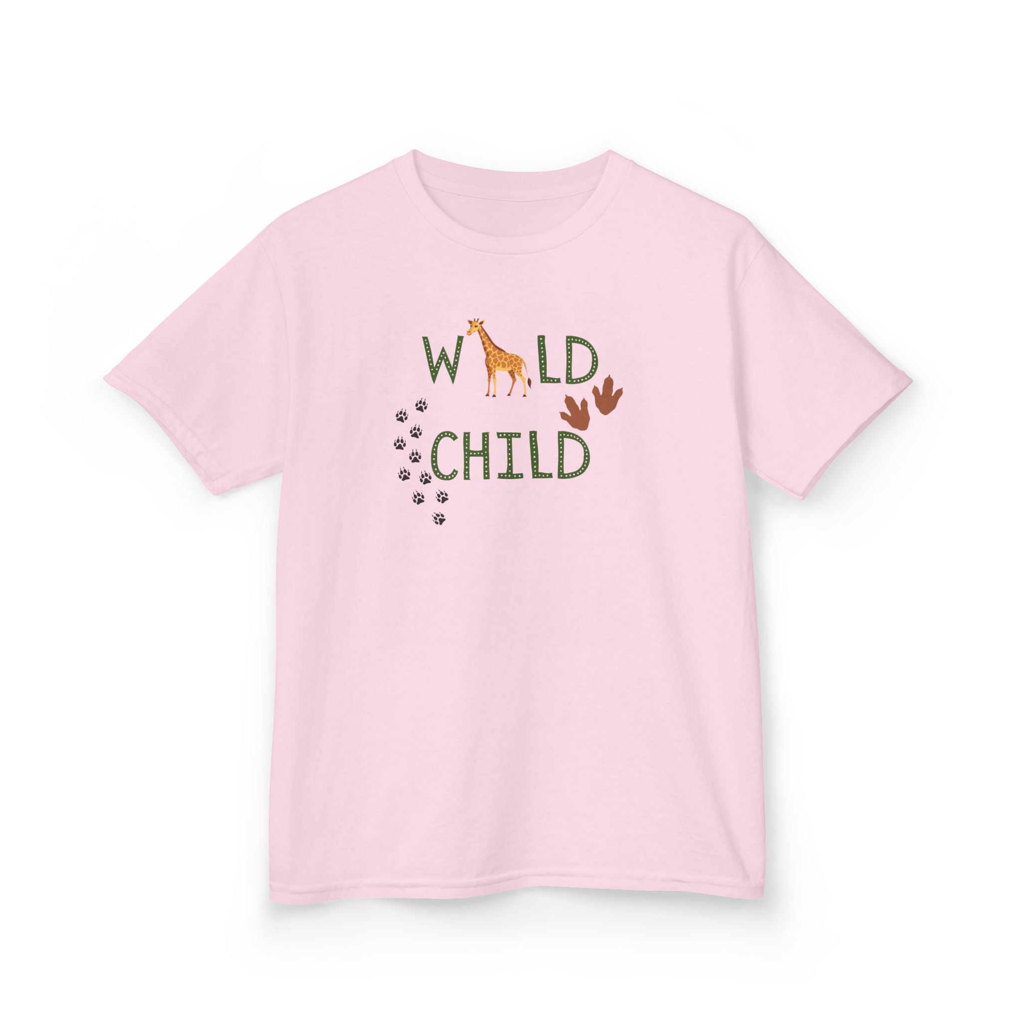 Kids Tee - "Wild Child" Safari Giraffe Graphic