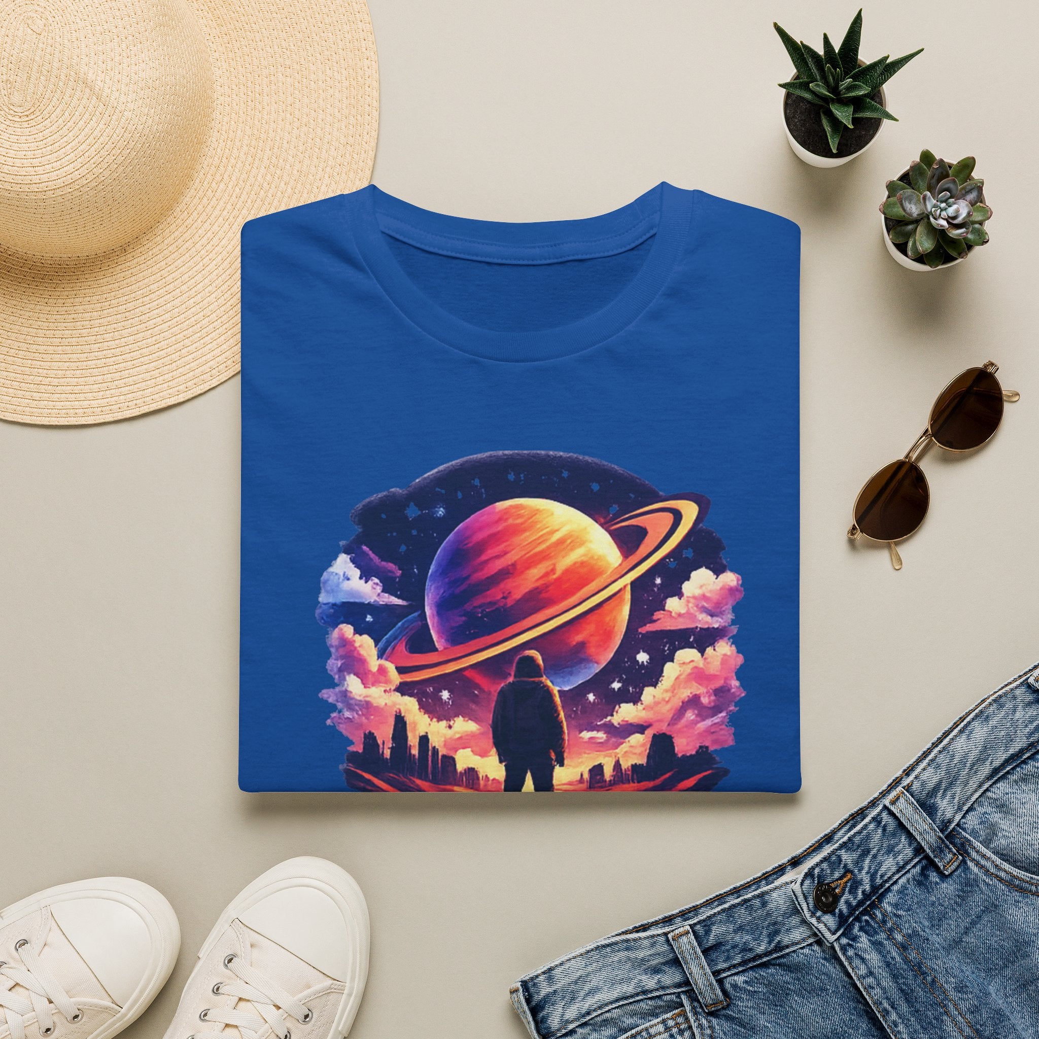 Explore The Unknown T‑Shirt — Cosmic Planet Graphic Tee