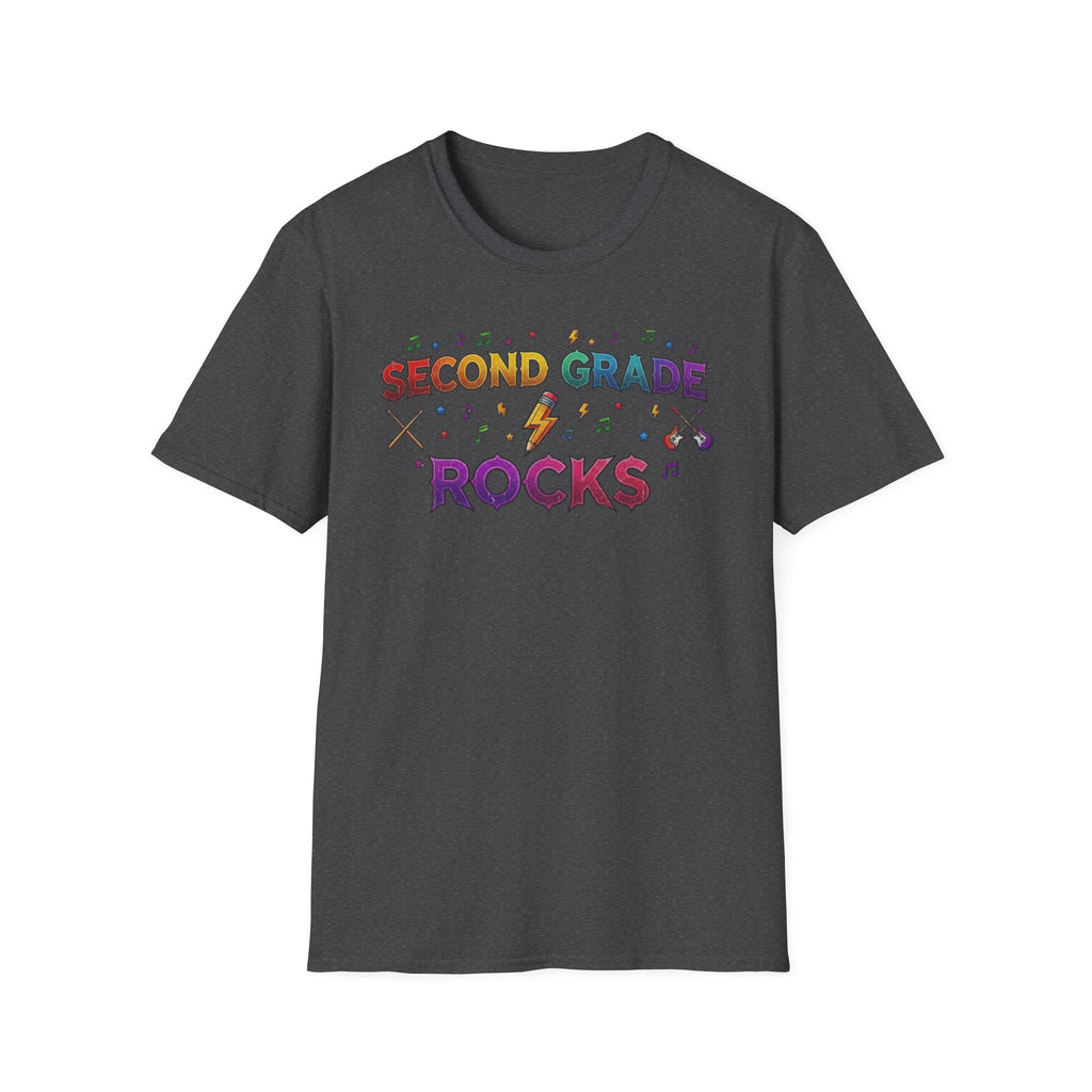 Second Grade Rocks T-Shirt — Fun Teacher & Student School Spirit Tee