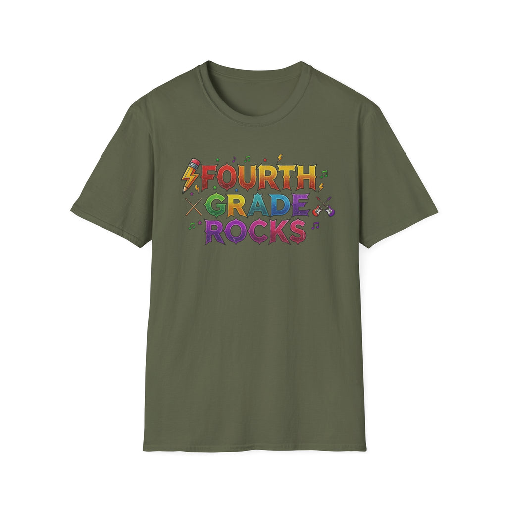 Fourth Grade Rocks T-Shirt — Colorful Teacher/Student Appreciation Tee
