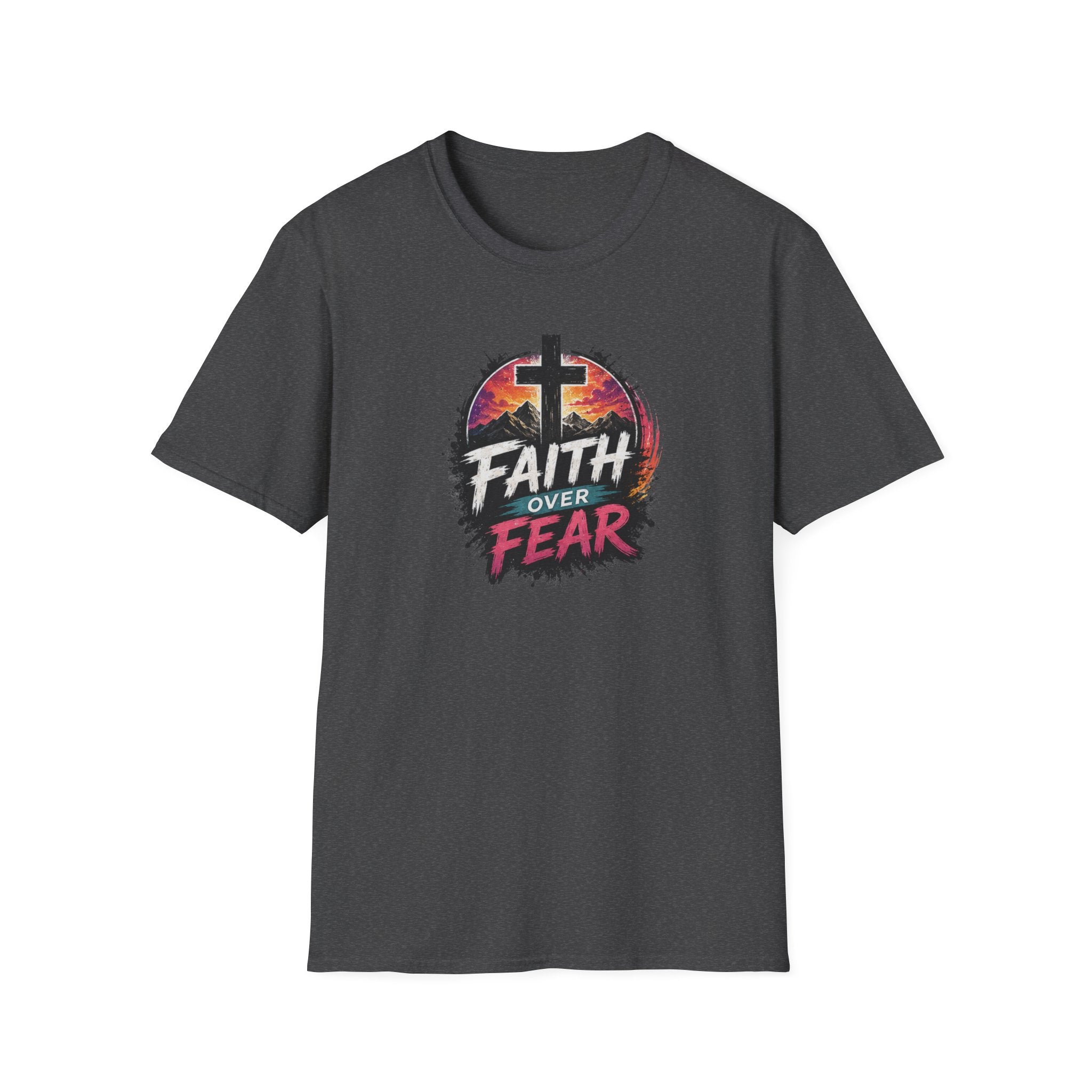 Faith Over Fear T‑Shirt — Christian Cross Inspirational Tee