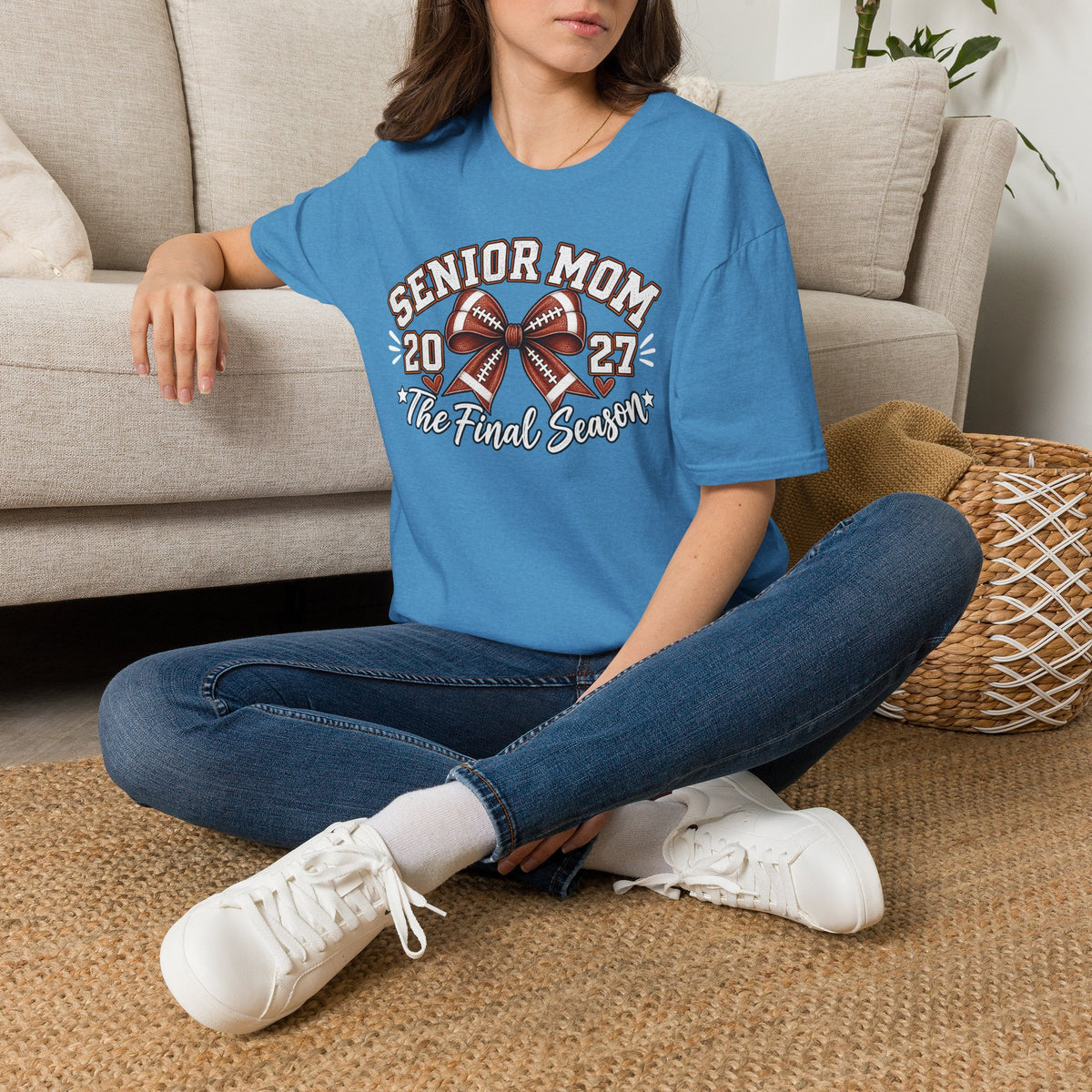 Senior Mom 2027 Football Tee – The Final Season