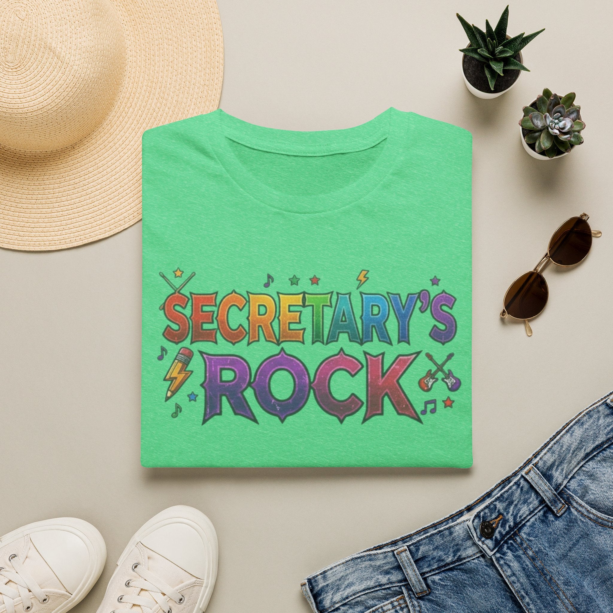Secretary's Rock T-Shirt — Fun Colorful Office Appreciation Tee