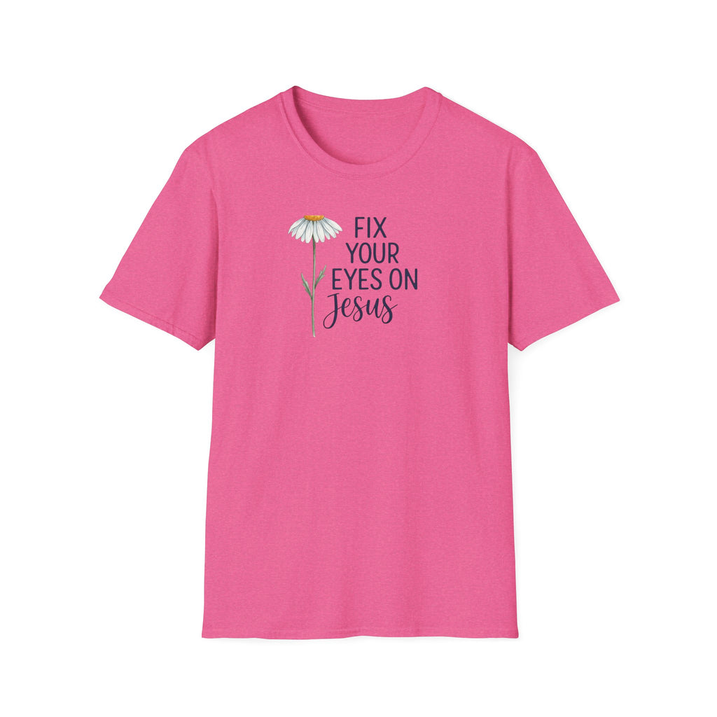 “Fix Your Eyes on Jesus” Daisy Christian Tee