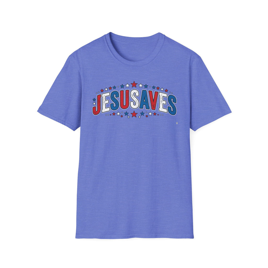Jesus Saves T-Shirt — Patriotic Christian Faith Tee