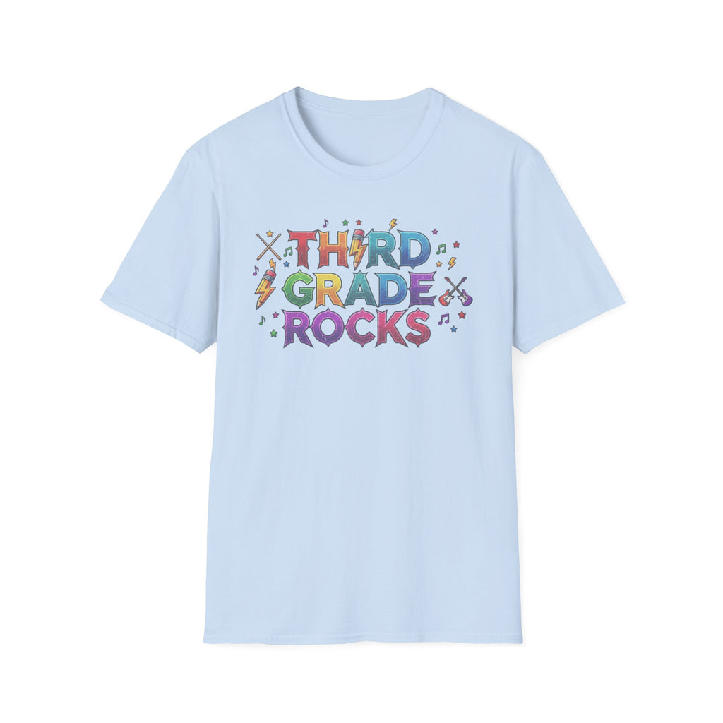 Third Grade Rocks T-Shirt — Colorful School Teacher & Student Tee