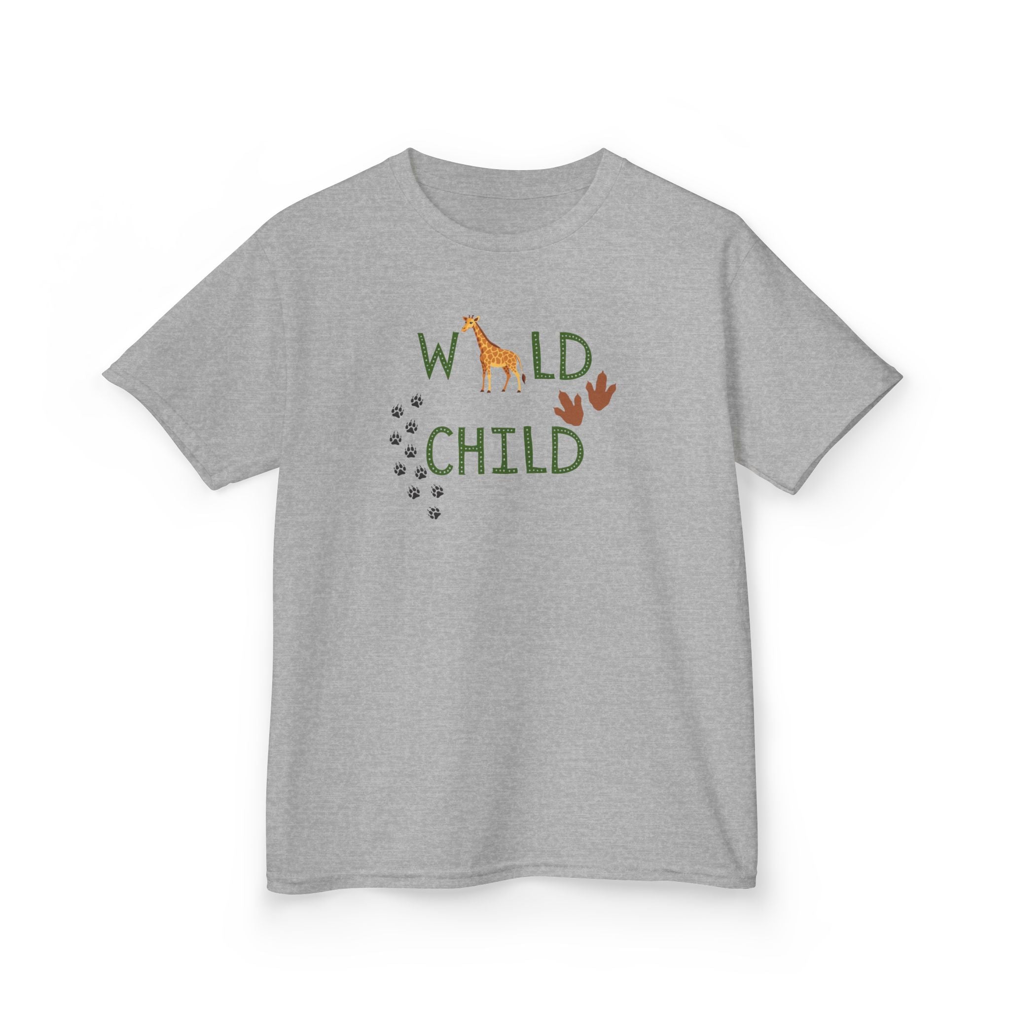 Kids Tee - "Wild Child" Safari Giraffe Graphic