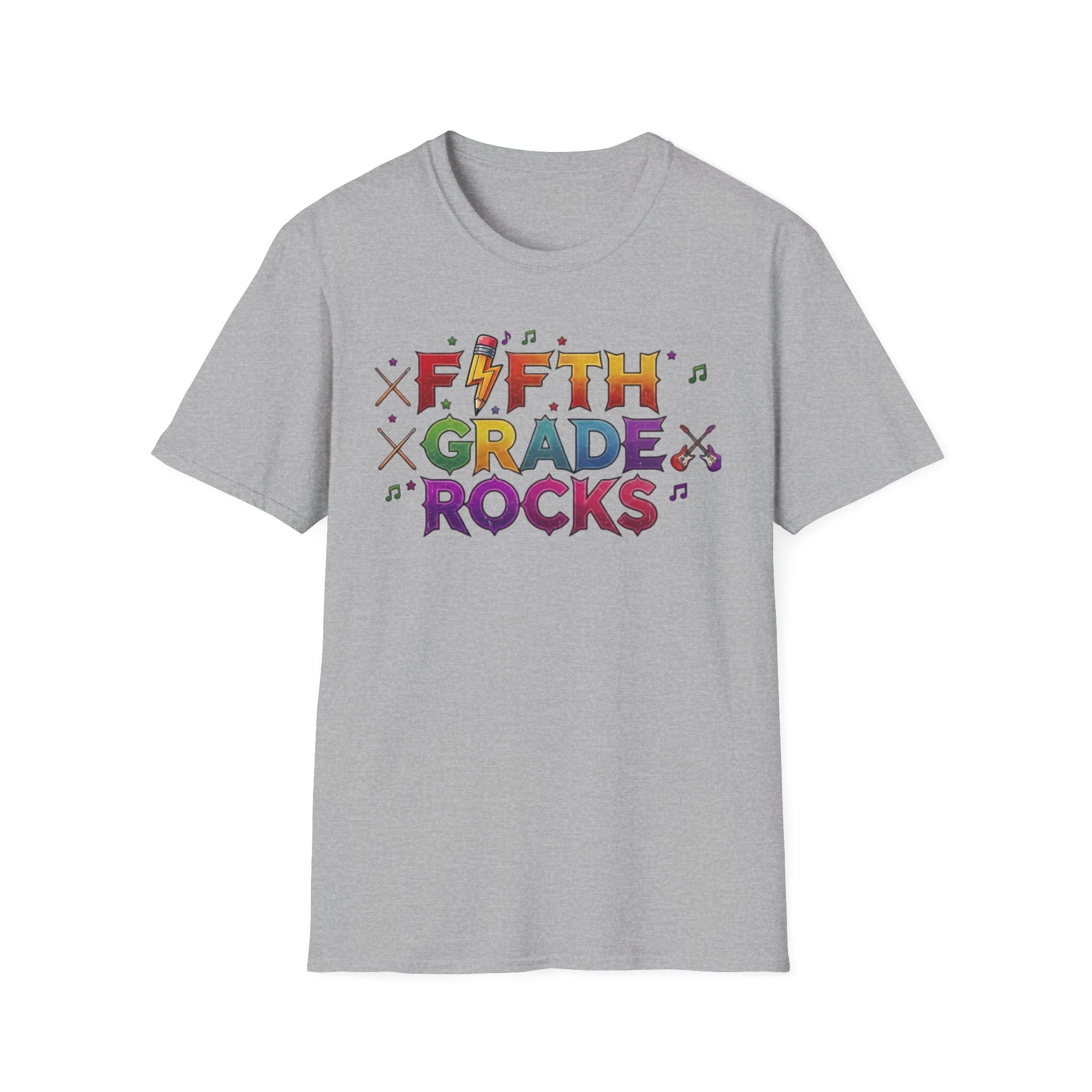 Fifth Grade Rocks T-Shirt — Colorful Back-to-School Teacher & Student Tee