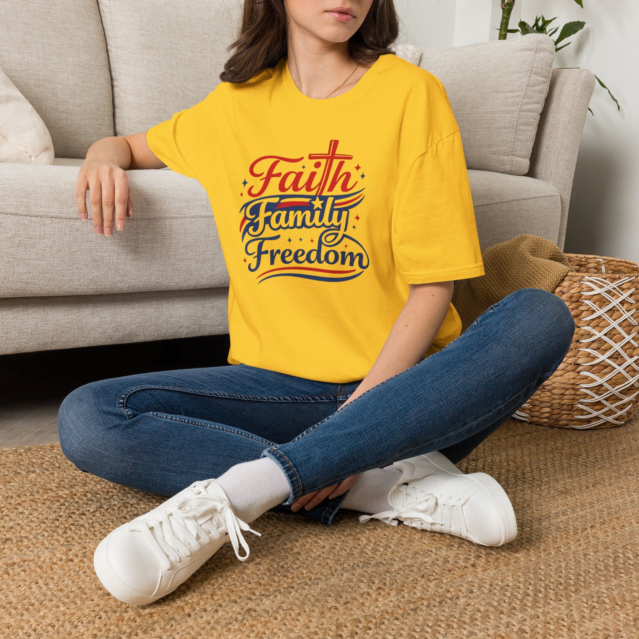 Faith Family Freedom T-Shirt — Patriotic Christian Tee