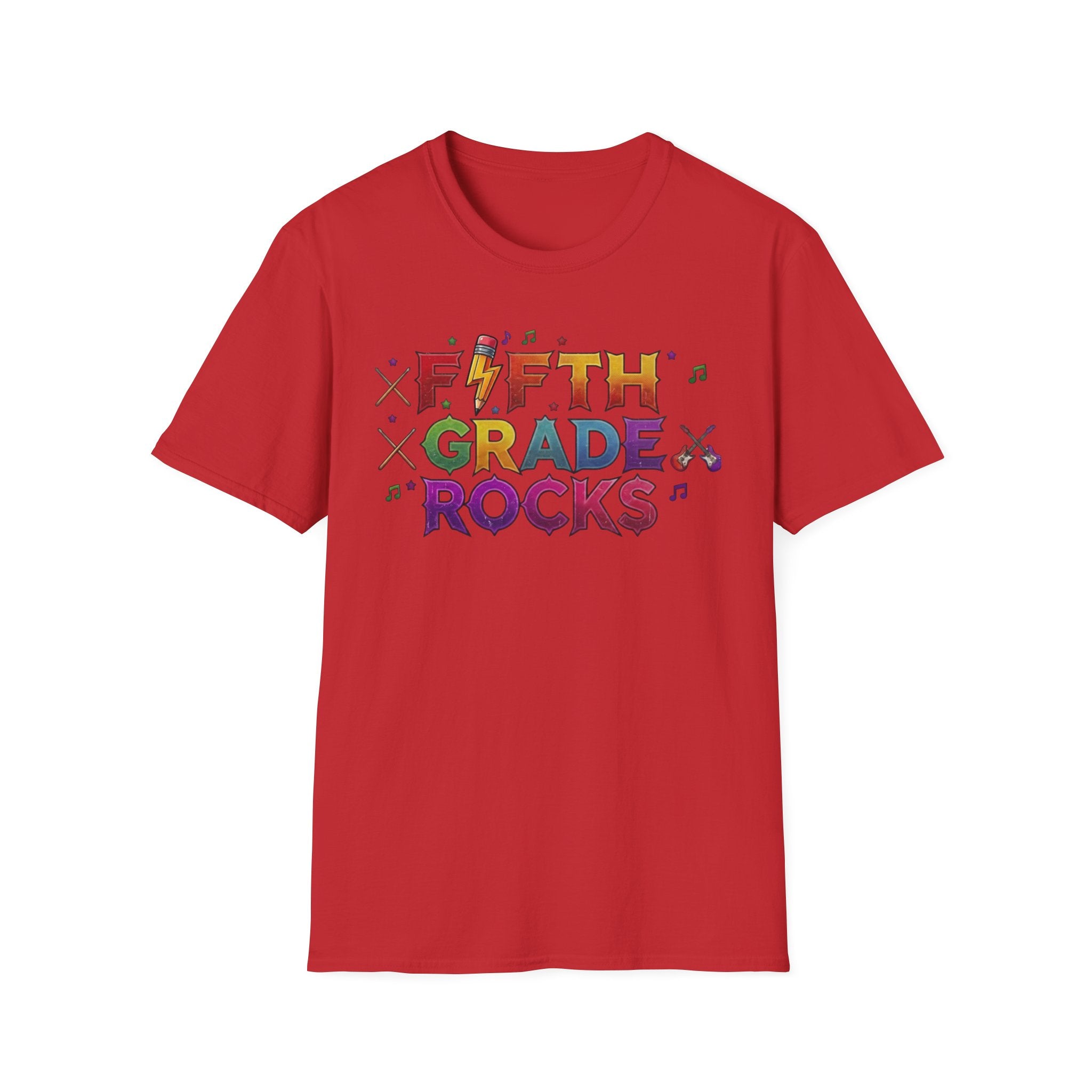 Fifth Grade Rocks T-Shirt — Colorful Back-to-School Teacher & Student Tee