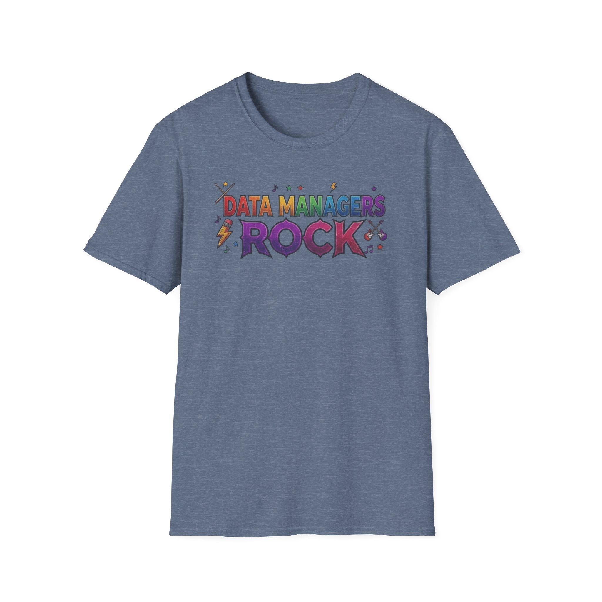 Data Managers Rock T-Shirt — Retro Rock Band Style Shirt for Data Professionals
