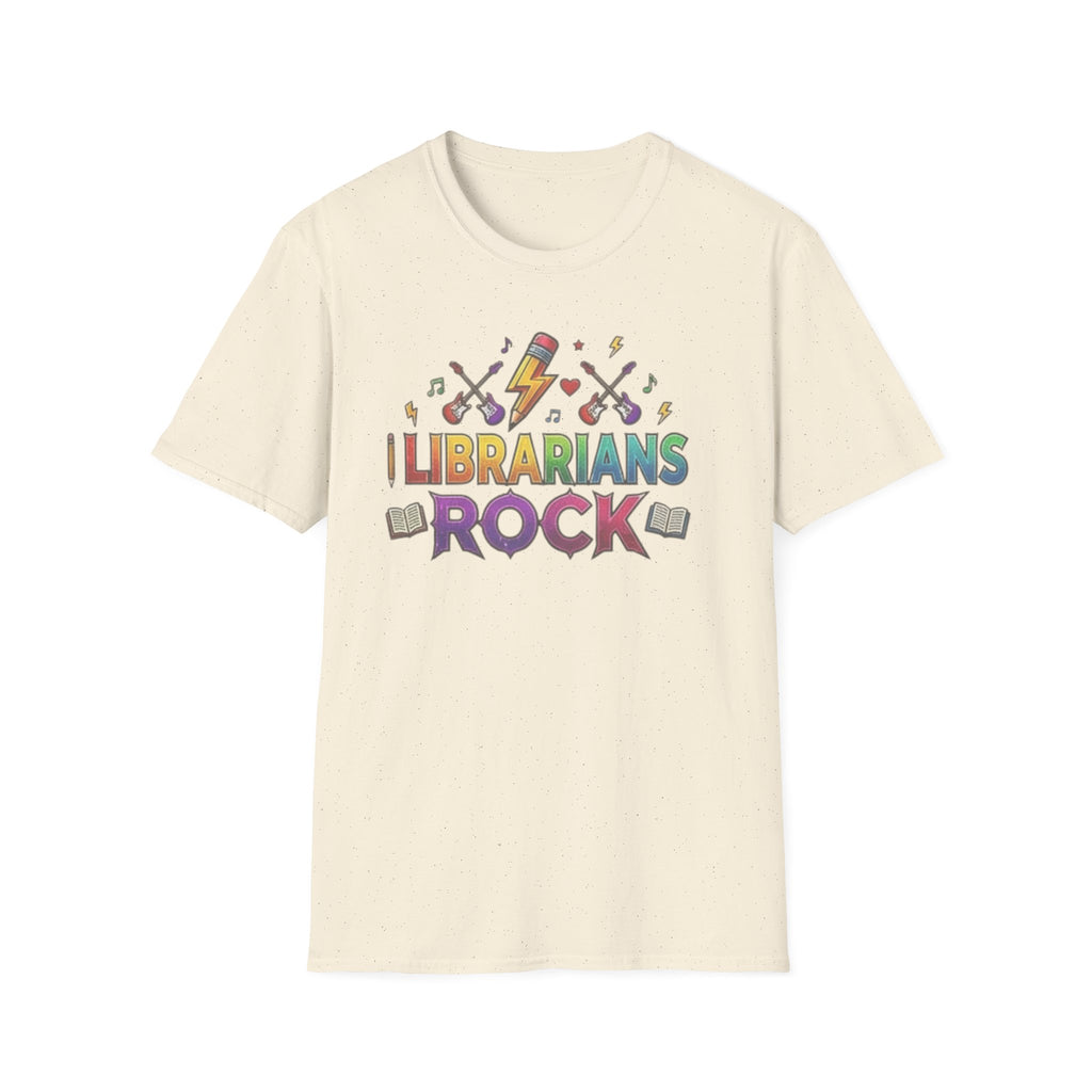 Librarians Rock T-Shirt — Colorful Music & Books Design