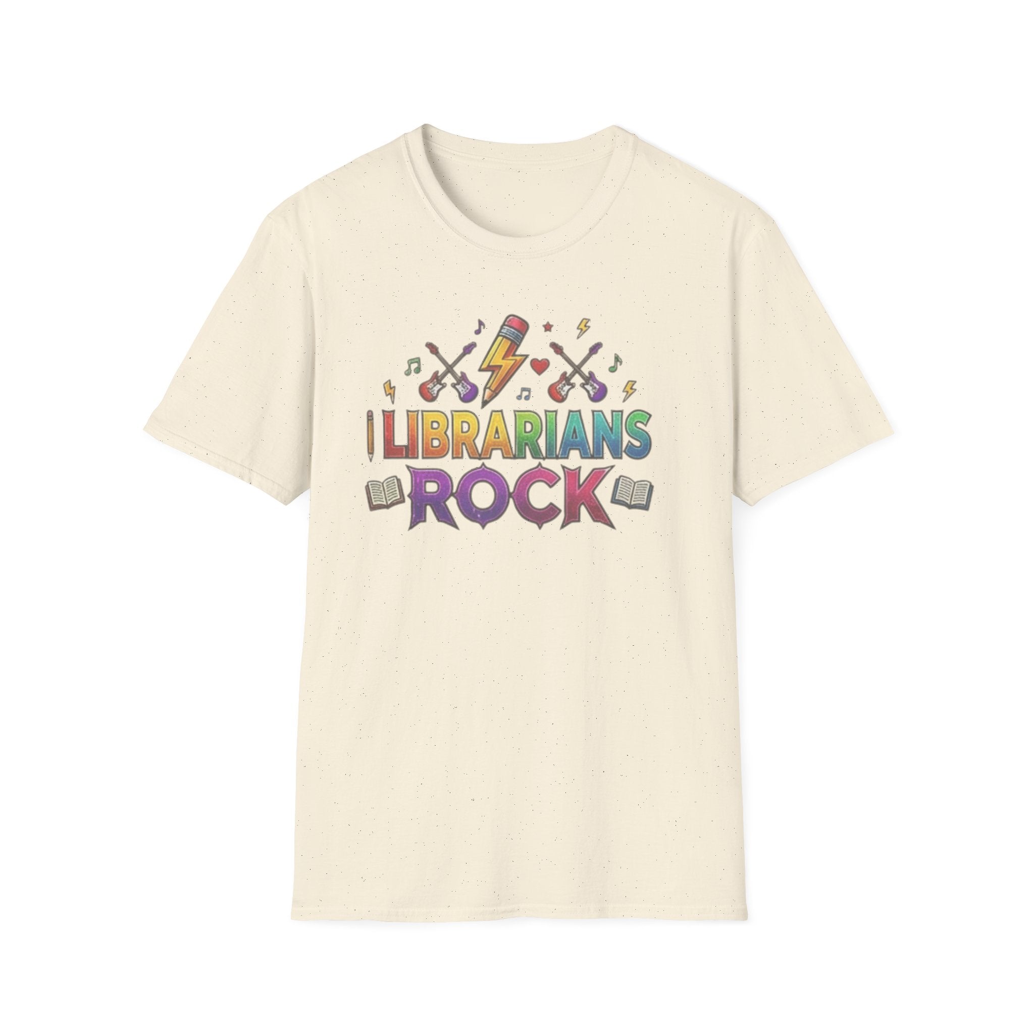 Librarians Rock T-Shirt — Colorful Music & Books Design