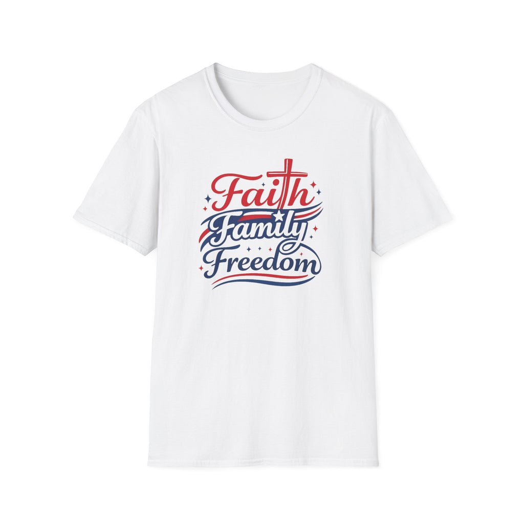 Faith Family Freedom T-Shirt — Patriotic Christian Tee