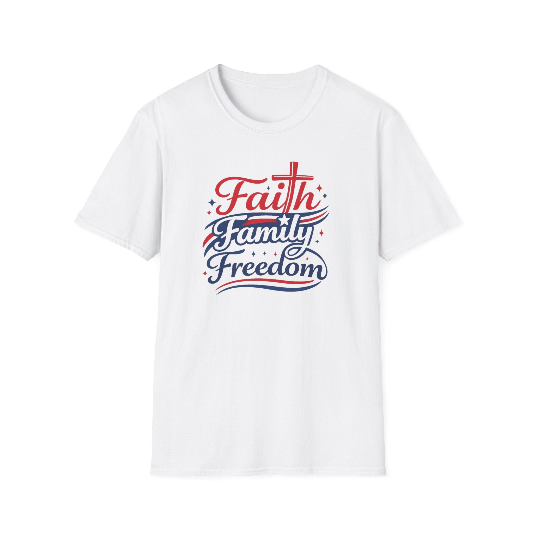 Faith Family Freedom T-Shirt — Patriotic Christian Tee