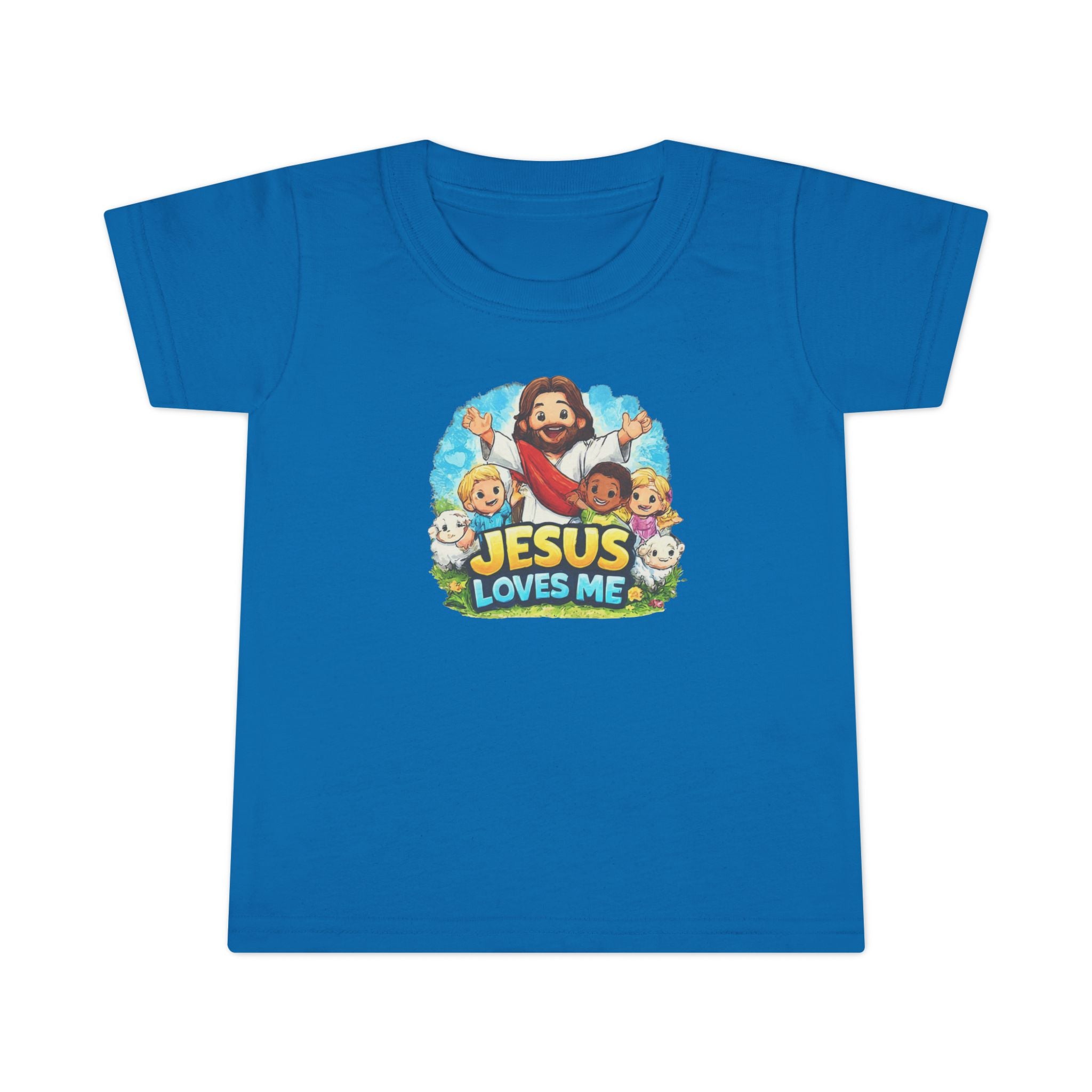 Toddler T-Shirt - "Jesus Loves Me" Cute Christian Kids Tee
