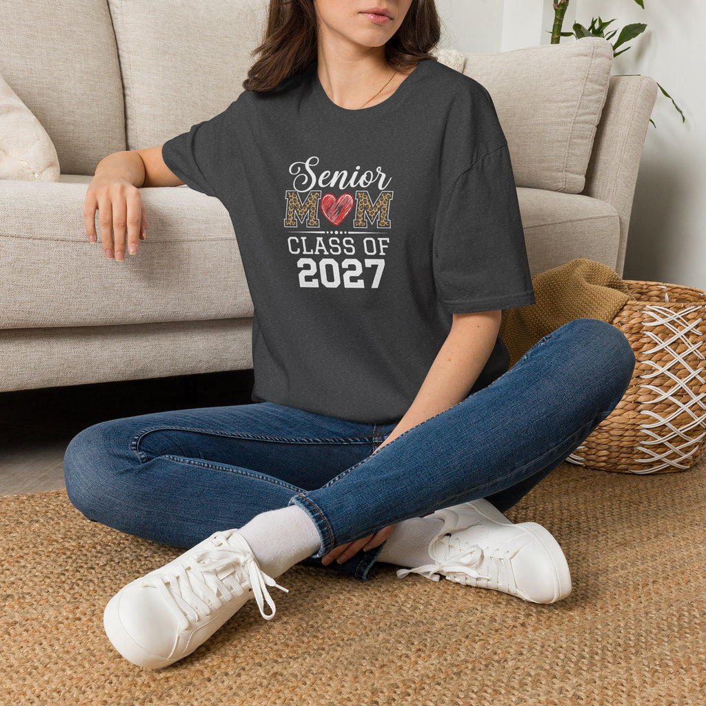 Mom Heart T-Shirt — Floral Leopard MOM Design for Mother's Day & Everyday