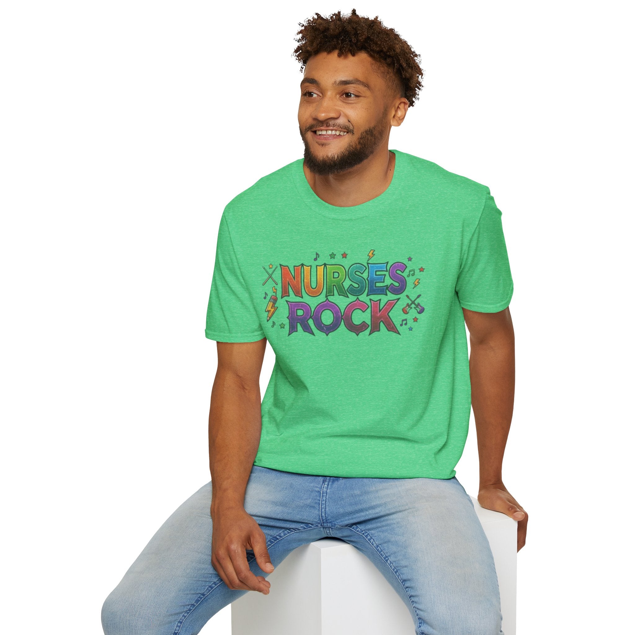Nurses Rock T-Shirt — Colorful Retro Graphic Tee for Nurses