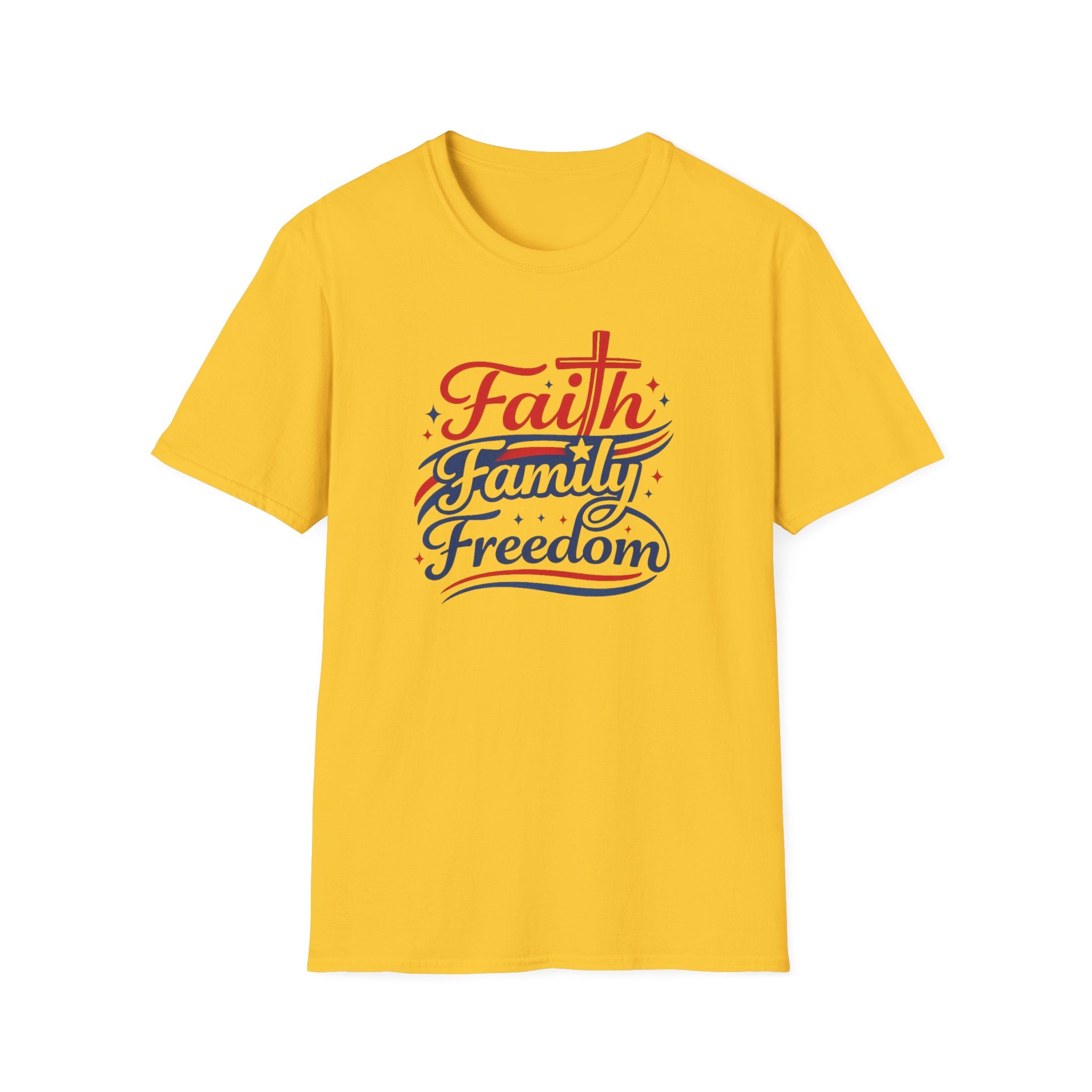 Faith Family Freedom T-Shirt — Patriotic Christian Tee