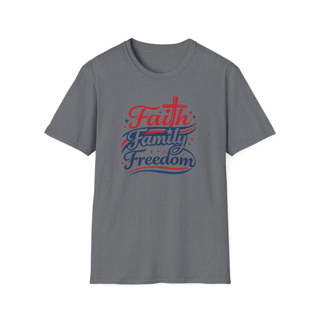 Faith Family Freedom T-Shirt — Patriotic Christian Tee