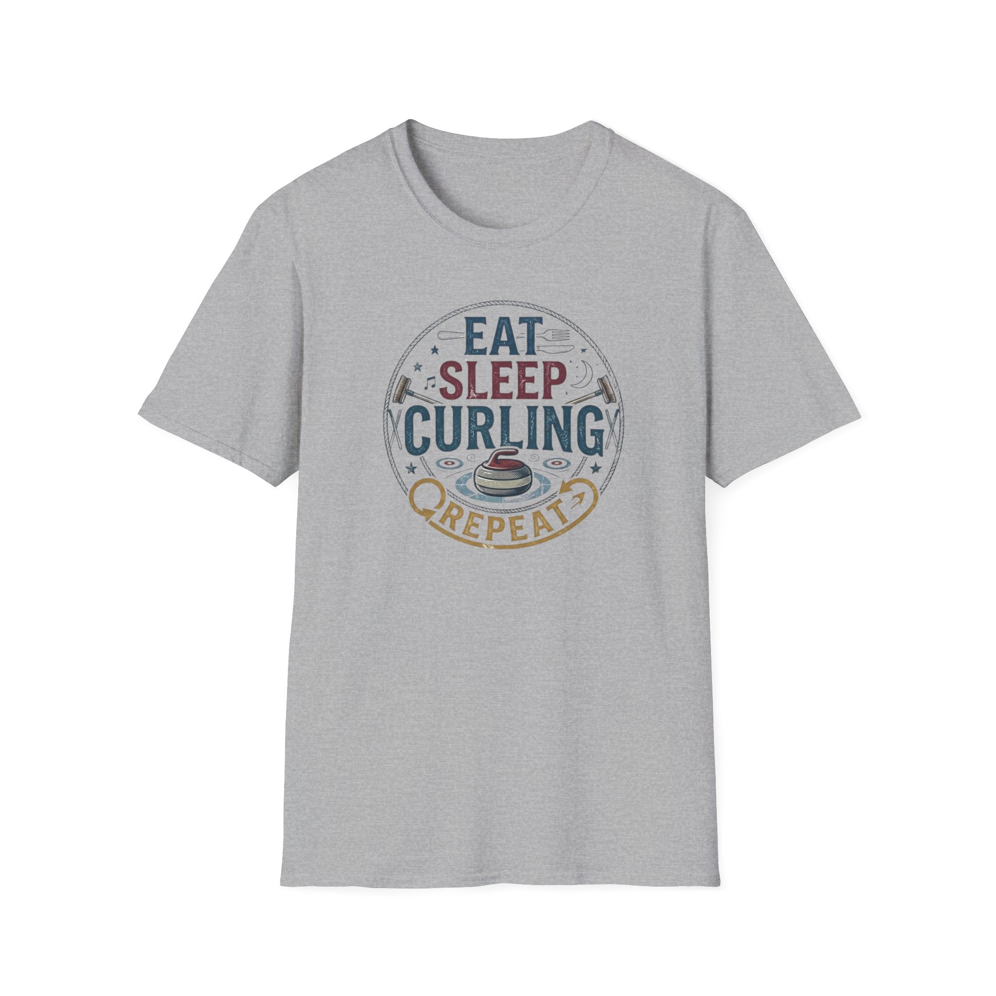 Eat Sleep Curling T-Shirt — Funny Curling Shirt for Players & Fans
