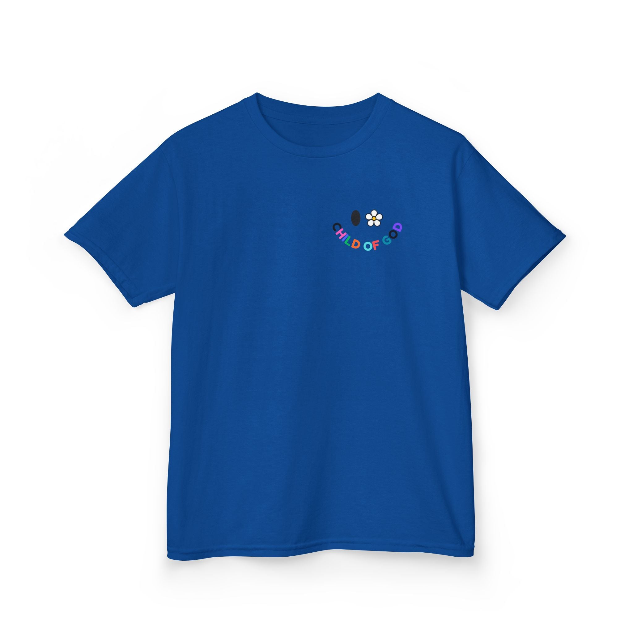 Child of God Kids Tee — Floral Daisy Christian T‑Shirt for Girls & Boys