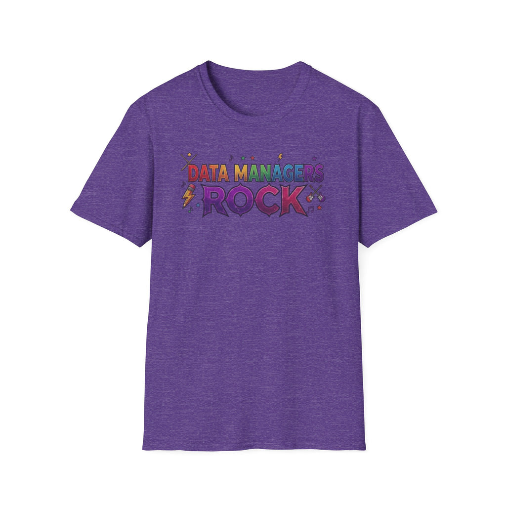 Data Managers Rock T-Shirt — Retro Rock Band Style Shirt for Data Professionals