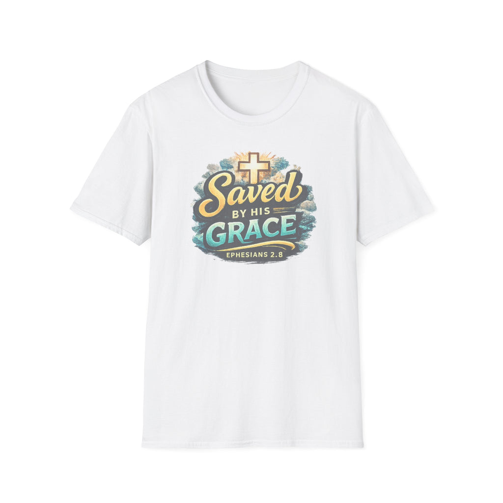 T-Shirt — "Saved by His Grace" Christian Faith Tee